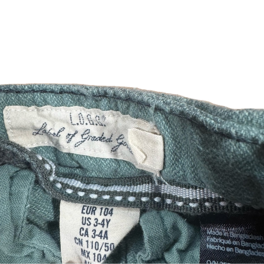 🔥🔥H&M Green Cotton Blend Relaxed Shorts - Picture 4 of 6